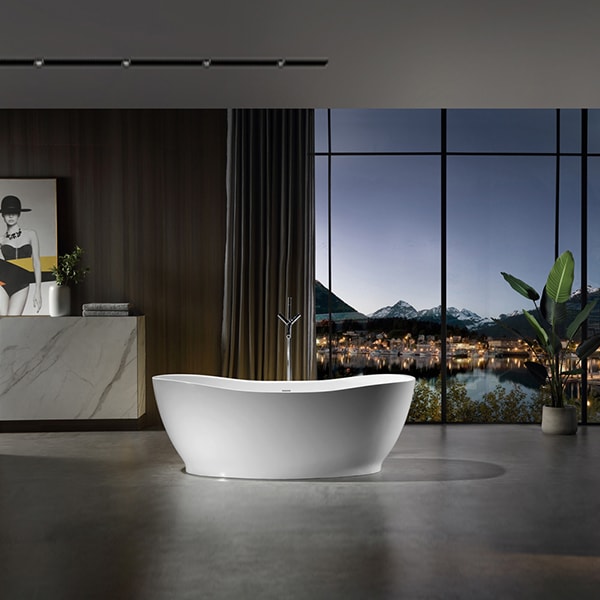 Modern Stand Alone Tub, acrylic Freestanding Tub Supplier -Bella Stone